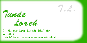 tunde lorch business card